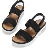 imagemysoft Womens Walking Sandals Comfortable Air Cushion Knit Elastic Ankle Strap Open Toe Platform Sandals Summer Shoes