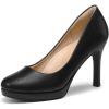 imagemysoft Womens Pumps Closed Toe High Heel Pumps Round Toe Platform Dress ShoesBlack