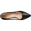 imagemysoft Womens Pointed Toe Pumps 2 Inch Chunky Block Low Heels Dressy Shoes Slip On PumpsBlack Pu