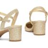 imagemysoft Womens Pumps 2 Inch Chunky Block Heel Pointed Toe Ankle Strap Slingback Wedding Party Dress ShoesGold Glitter