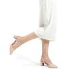imagemysoft Womens Pumps 2 Inch Chunky Block Heel Pointed Toe Ankle Strap Slingback Wedding Party Dress ShoesNude Nubuck