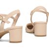 imagemysoft Womens Pumps 2 Inch Chunky Block Heel Pointed Toe Ankle Strap Slingback Wedding Party Dress ShoesNude Nubuck