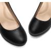 imagemysoft Womens Pumps Closed Toe High Heel Pumps Round Toe Platform Dress ShoesBlack