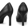 imagemysoft Womens Pumps Closed Toe High Heel Pumps Round Toe Platform Dress ShoesBlack