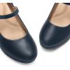 imagemysoft Womens Pumps Closed Toe Mary Jane Pumps Round Toe Platform High Heel Dress ShoesNavy