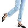 imagemysoft Womens Slingback Mary Jane Pumps Block Low Heel Adjustable Buckle Dress ShoesBlack Patent