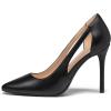 imagemysoft Womens Stiletto Heels Pumps Closed Toe 4IN Cut Out High Heels Pointed Toe Dress ShoesBlack Pu