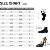 imagemysoft Womens Stiletto Heels Pumps Closed Toe 4IN Cut Out High Heels Pointed Toe Dress ShoesBlack Pu