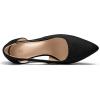 imagemysoft Womens Stiletto Heels Pumps Closed Toe 4IN Cut Out High Heels Pointed Toe Dress ShoesBlack Suede