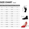 imagemysoft Womens Stiletto Heels Pumps Closed Toe 4IN Cut Out High Heels Pointed Toe Dress ShoesRed Suede