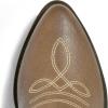 imagemysoft Womens Western Cowboy Boots Embroidered MidCalf Pointed Toe Cowgirl Boot Available for Regular and Wide CalfLight Brown
