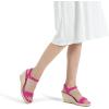 imagemysoft Womens Platform Espadrille Wedge Sandals Square Open Toe Ankle Strap Buckle Casual Summer Dressy SandalsHot Pink