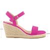 imagemysoft Womens Platform Espadrille Wedge Sandals Square Open Toe Ankle Strap Buckle Casual Summer Dressy SandalsHot Pink