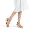 imagemysoft Womens Platform Espadrille Wedge Sandals Square Open Toe Ankle Strap Buckle Casual Summer Dressy SandalsKhaki
