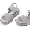 imagemysoft Womens Platform Wedges Sandals Slingback Lightweight Elastic Ankle Strap Low Wedges Walking Sandals Comfortable Slip On Casual ShoesGrey