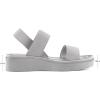 imagemysoft Womens Platform Wedges Sandals Slingback Lightweight Elastic Ankle Strap Low Wedges Walking Sandals Comfortable Slip On Casual ShoesGrey