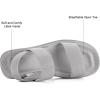 imagemysoft Womens Platform Wedges Sandals Slingback Lightweight Elastic Ankle Strap Low Wedges Walking Sandals Comfortable Slip On Casual ShoesGrey