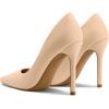 imagemysoft Womens High Heels Pumps Closed Pointed Toe Stiletto 4IN Heels Dress Wedding ShoesNude Nubuck