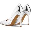 imagemysoft Womens High Heels Pumps Closed Pointed Toe Stiletto 4IN Heels Dress Wedding ShoesSilver Patent
