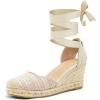 imagemysoft Womens Espadrille Wedge SandalsBraid