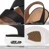 imagemysoft Womens Comfortable Walking Sandals Air Cushion Sport Slingback Elastic Band Platform ShoesBlack Woven