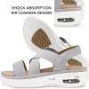 imagemysoft Womens Comfortable Walking Sandals Air Cushion Sport Slingback Elastic Band Platform ShoesGrey