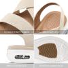 imagemysoft Womens Comfortable Walking Sandals Air Cushion Sport Slingback Elastic Band Platform ShoesLinen