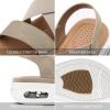 imagemysoft Womens Comfortable Walking Sandals Air Cushion Sport Slingback Elastic Band Platform ShoesTaupe