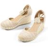 imagemysoft Womens Espadrille Wedge SandalsBraid