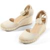imagemysoft Womens Espadrille Wedge SandalsOat