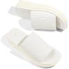 imagemysoft Womens Platform Slide Sandals 18 Inch Comfortable Summer SlipOn Open Toe Knit Flatform Walking Shoes for Women Lightweight Cushioned Breathable for Casual ampamp Outdoor WearWhite