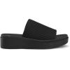 imagemysoft Womens Platform Slide Sandals 18 Inch Comfortable Summer SlipOn Open Toe Knit Flatform Walking Shoes for Women Lightweight Cushioned Breathable for Casual ampamp Outdoor WearBlack