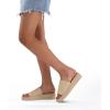 imagemysoft Womens Platform Slide Sandals 18 Inch Comfortable Summer SlipOn Open Toe Knit Flatform Walking Shoes for Women Lightweight Cushioned Breathable for Casual ampamp Outdoor WearTan