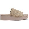 imagemysoft Womens Platform Slide Sandals 18 Inch Comfortable Summer SlipOn Open Toe Knit Flatform Walking Shoes for Women Lightweight Cushioned Breathable for Casual ampamp Outdoor WearLight Taupe