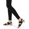 imagemysoft Womens Walking Sandals Comfortable Air Cushion Platform Elastic Ankle Strap Open Toe Ourdoor Summer ShoesBlack