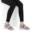 imagemysoft Womens Walking Sandals Comfortable Air Cushion Platform Elastic Ankle Strap Open Toe Ourdoor Summer ShoesBlue