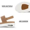 imagemysoft Womens Walking Sandals Comfortable Air Cushion Platform Elastic Ankle Strap Open Toe Ourdoor Summer ShoesBrown