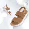 imagemysoft Womens Walking Sandals Comfortable Air Cushion Platform Elastic Ankle Strap Open Toe Ourdoor Summer ShoesBrown