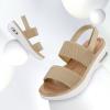 imagemysoft Womens Walking Sandals Comfortable Air Cushion Platform Elastic Ankle Strap Open Toe Ourdoor Summer ShoesKhaki