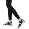 imagemysoft Womens Walking Sandals Comfortable Air Cushion Platform Elastic Ankle Strap Open Toe Ourdoor Summer ShoesNavy