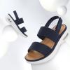 imagemysoft Womens Walking Sandals Comfortable Air Cushion Platform Elastic Ankle Strap Open Toe Ourdoor Summer ShoesNavy