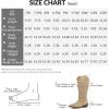 imagemysoft Womens Wide Calf Cowboy Boots Pull on Cowgirl Embroidered Mid Calf Pointed Toe Chunky Heel Western BootsTan