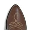 imagemysoft Womens Wide Calf Cowboy Boots PullOn MidCalf Embroidered Pointed Toe Retro Western BootsBrown
