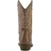imagemysoft Womens Wide Calf Cowboy Boots PullOn MidCalf Embroidered Pointed Toe Retro Western BootsLight Brown