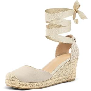 imagemysoft Womens Espadrille Wedge SandalsOat