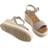 imagemysoft Womens Espadrille Wedge Sandals EVA Sole Platform Sandal Open Toe Ankle Strap Buckle ShoesTaupe