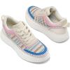 imagemysoft Womens Platform Chunky Sneakers Comfortable Lightweight Fashion Sneaker Casual Walking ShoesPinkBlue Multi Knit
