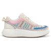 imagemysoft Womens Platform Chunky Sneakers Comfortable Lightweight Fashion Sneaker Casual Walking ShoesPinkBlue Multi Knit