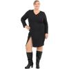 imagemysoft Womens WideExtra Wide Calf Knee High Boots Chunky Block Heel Round Toe Tall Boots Side ZipperBlack Extra Wide Calf