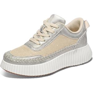 imagemysoft Womens Platform Chunky Sneakers Comfortable Lightweight Fashion Sneaker Casual Walking ShoesGold Glitter